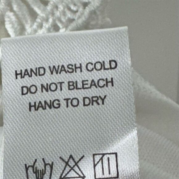 Doe & Rae White Eyelet Lace Peplum Tank Top M Cotton Boho Cottagecore Summer - Picture 9 of 10